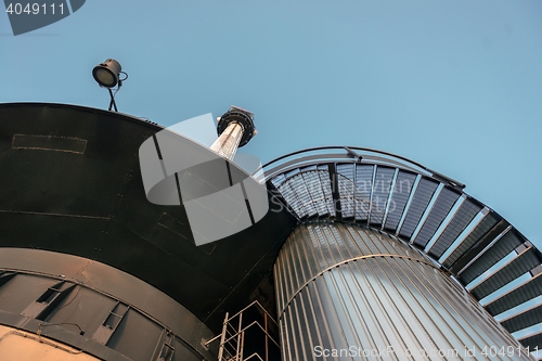 Image of Industrial staircase going up