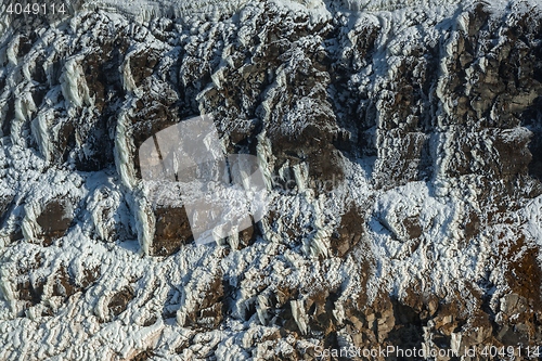 Image of Frozen ice on rocks