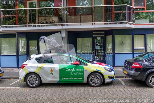 Image of ROTTERDAM, THE NETHERLANDS - SEPTEMBER 17: Google Street View camera car in Rotterdam, 17th of September, 2015.