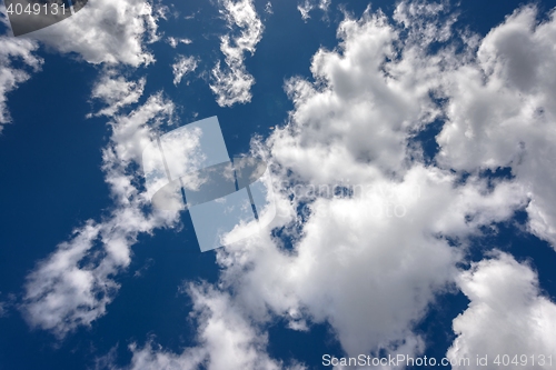 Image of White fluffy clouds
