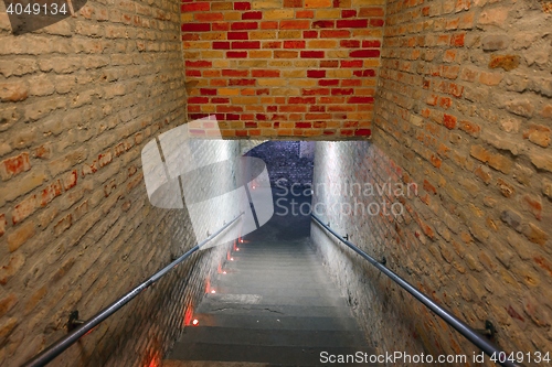 Image of Decorative lights at the underground passage