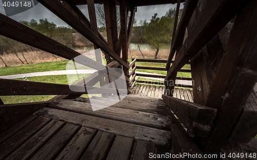 Image of Woden staircase angle shot