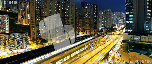 Image of kwun tong downtown at night