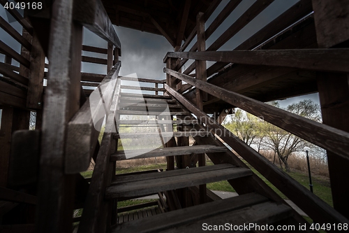 Image of Woden staircase angle shot