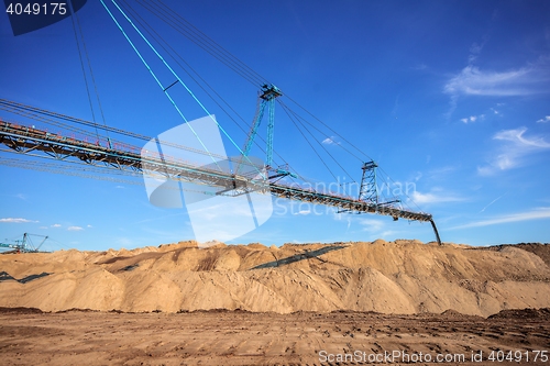 Image of Large excavator machine in the mine