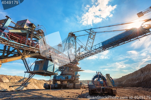 Image of Large excavator machine in the mine