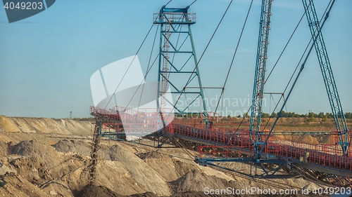 Image of Large excavator machine in the mine