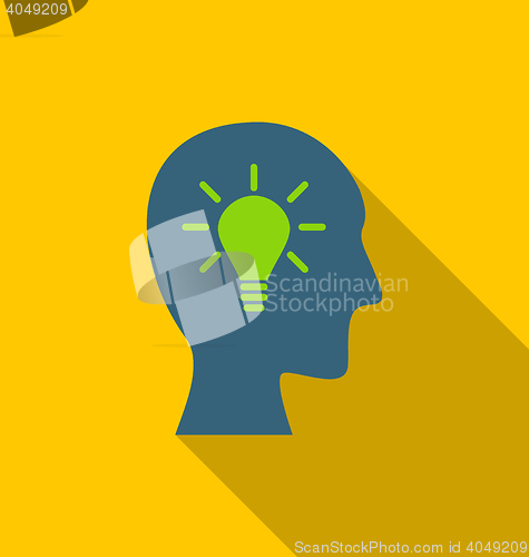 Image of Icon process of generating ideas to solve problems, birth of the