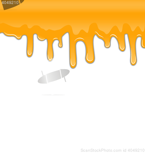 Image of Texture of Sweet Honey Drips on White Background