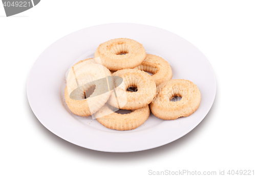 Image of A few tea cookies on a plate