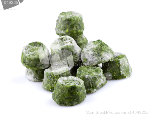 Image of Frozen spinach close-up