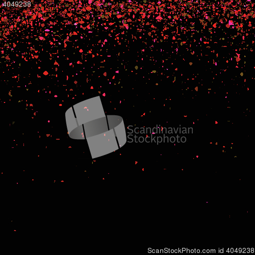 Image of Red Confetti Isolated