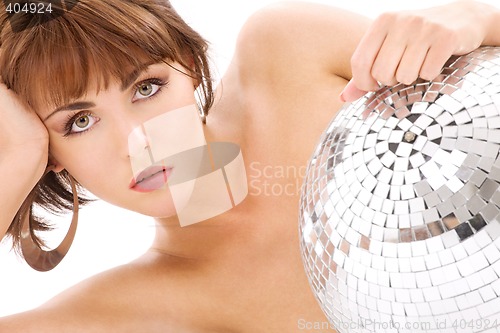 Image of glitterball lady portrait