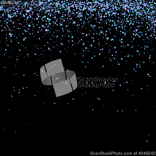 Image of Blue Confetti Isolated