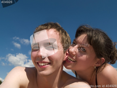 Image of Yound Couple on beach