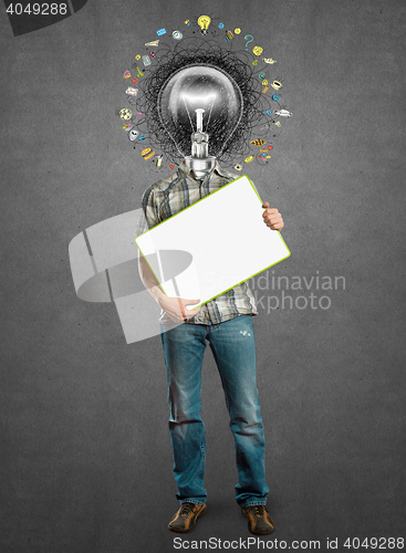Image of lamp head man have got an idea