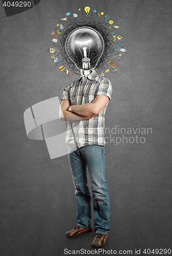 Image of lamp head man have got an idea