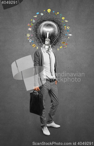Image of lamp head man have got an idea