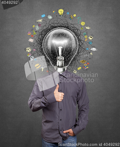 Image of lamp head man have got an idea