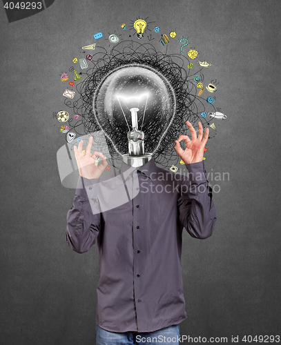 Image of lamp head man have got an idea