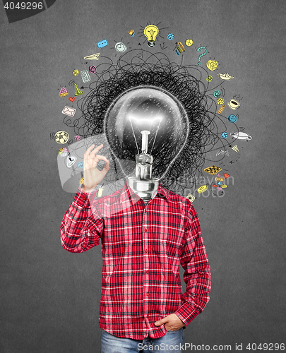 Image of lamp head man have got an idea