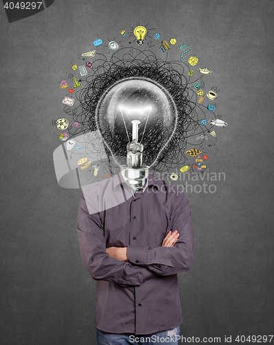 Image of lamp head man have got an idea