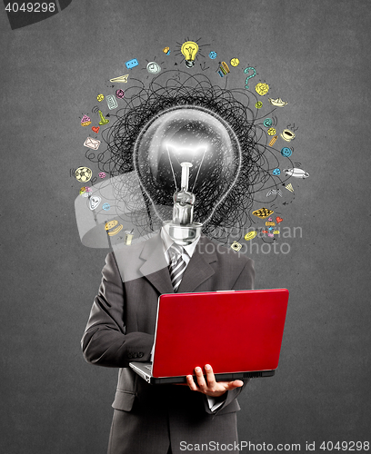 Image of lamp head man have got an idea