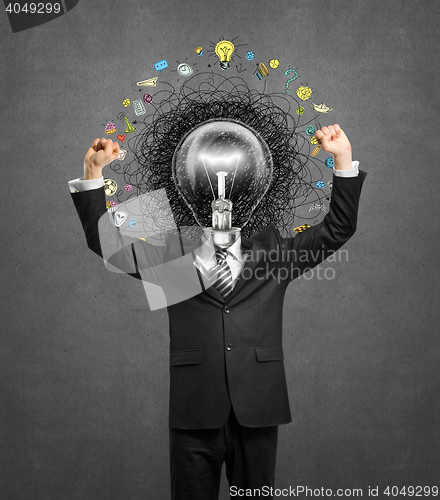 Image of lamp head man have got an idea