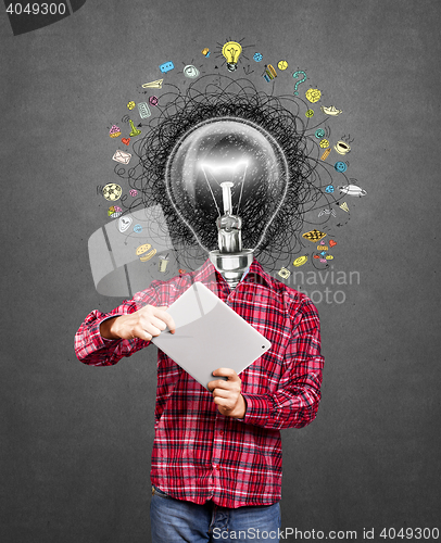 Image of lamp head man have got an idea