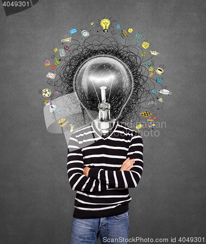 Image of lamp head man have got an idea
