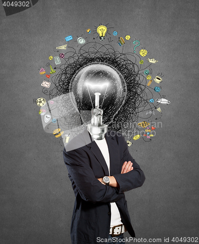 Image of lamp head man have got an idea