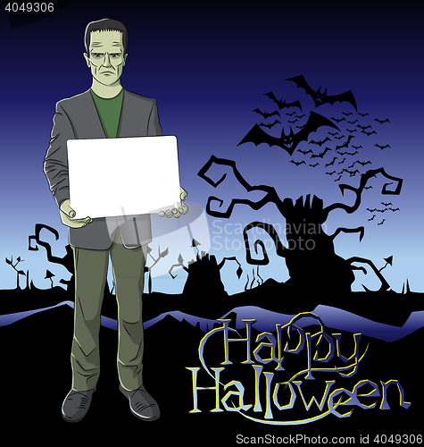 Image of Vector Cartoon Frankenstein Halloween