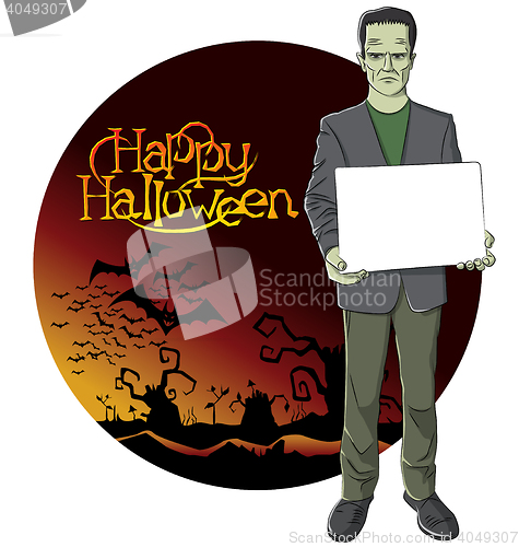 Image of Vector Cartoon Frankenstein Halloween