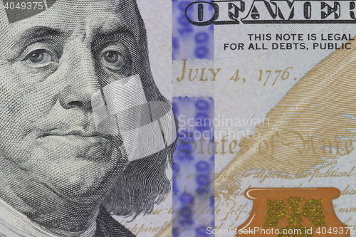 Image of  Franklin portrait on banknote