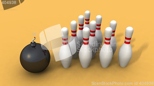 Image of ten pin booming