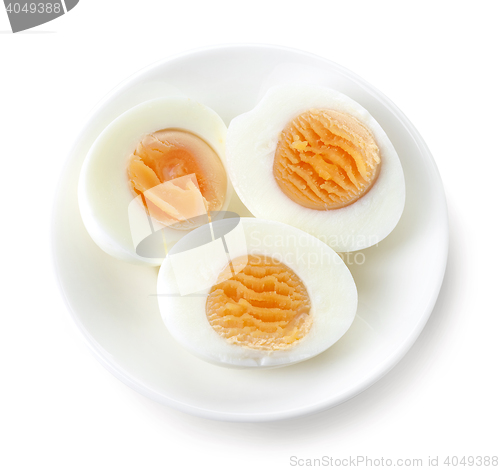 Image of plate of boiled eggs