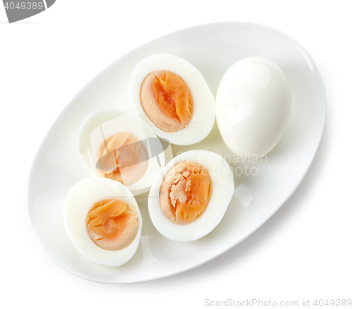 Image of plate of boiled eggs