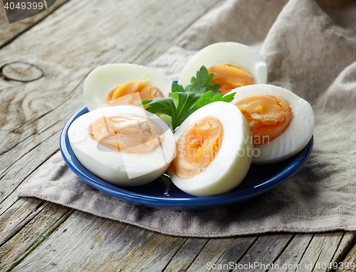Image of plate of boiled eggs