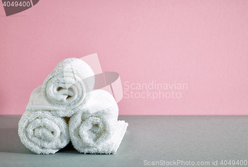 Image of white spa towels