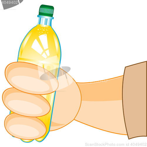 Image of Bottle of juice in hand