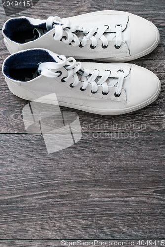 Image of Pair of new white shoes