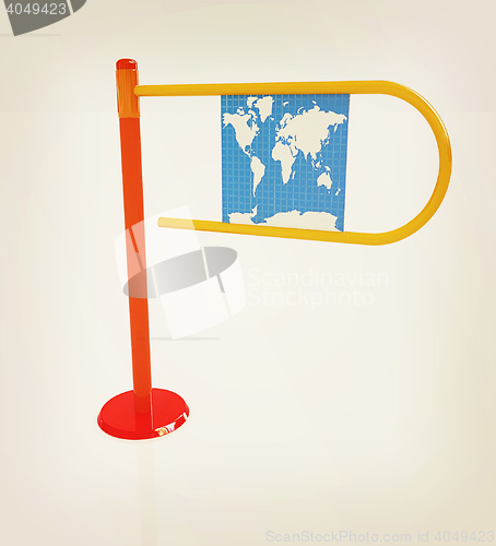 Image of Three-dimensional image of the turnstile. 3D illustration. Vinta