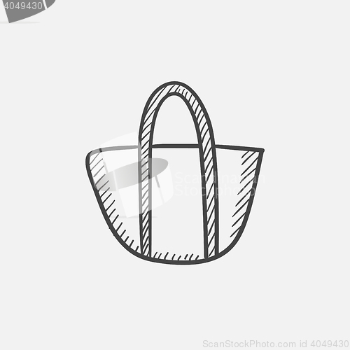 Image of Female bag sketch icon.