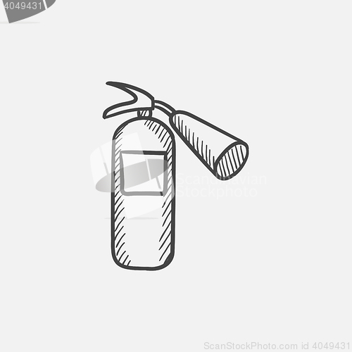 Image of Fire extinguisher sketch icon.