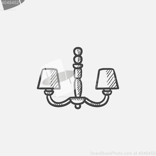 Image of Chandelier sketch icon.