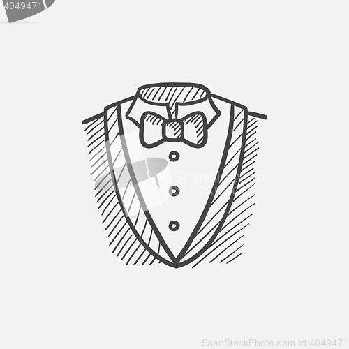 Image of Male suit sketch icon.