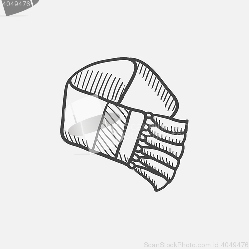 Image of Scarf sketch icon.