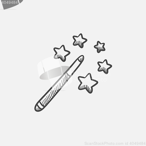 Image of Magic wand sketch icon.