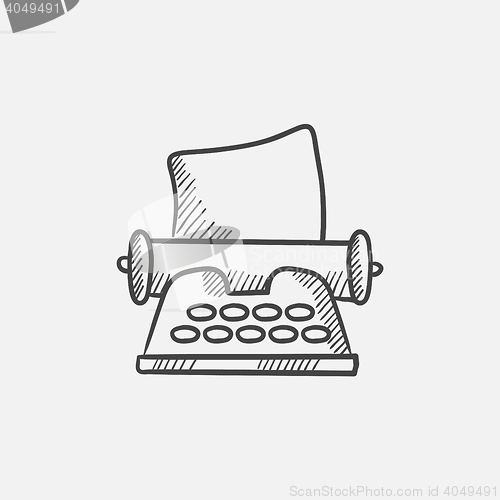 Image of Typewriter sketch icon.