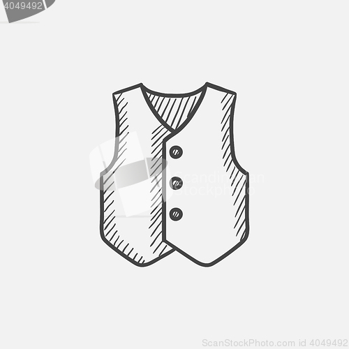 Image of Waistcoat sketch icon.